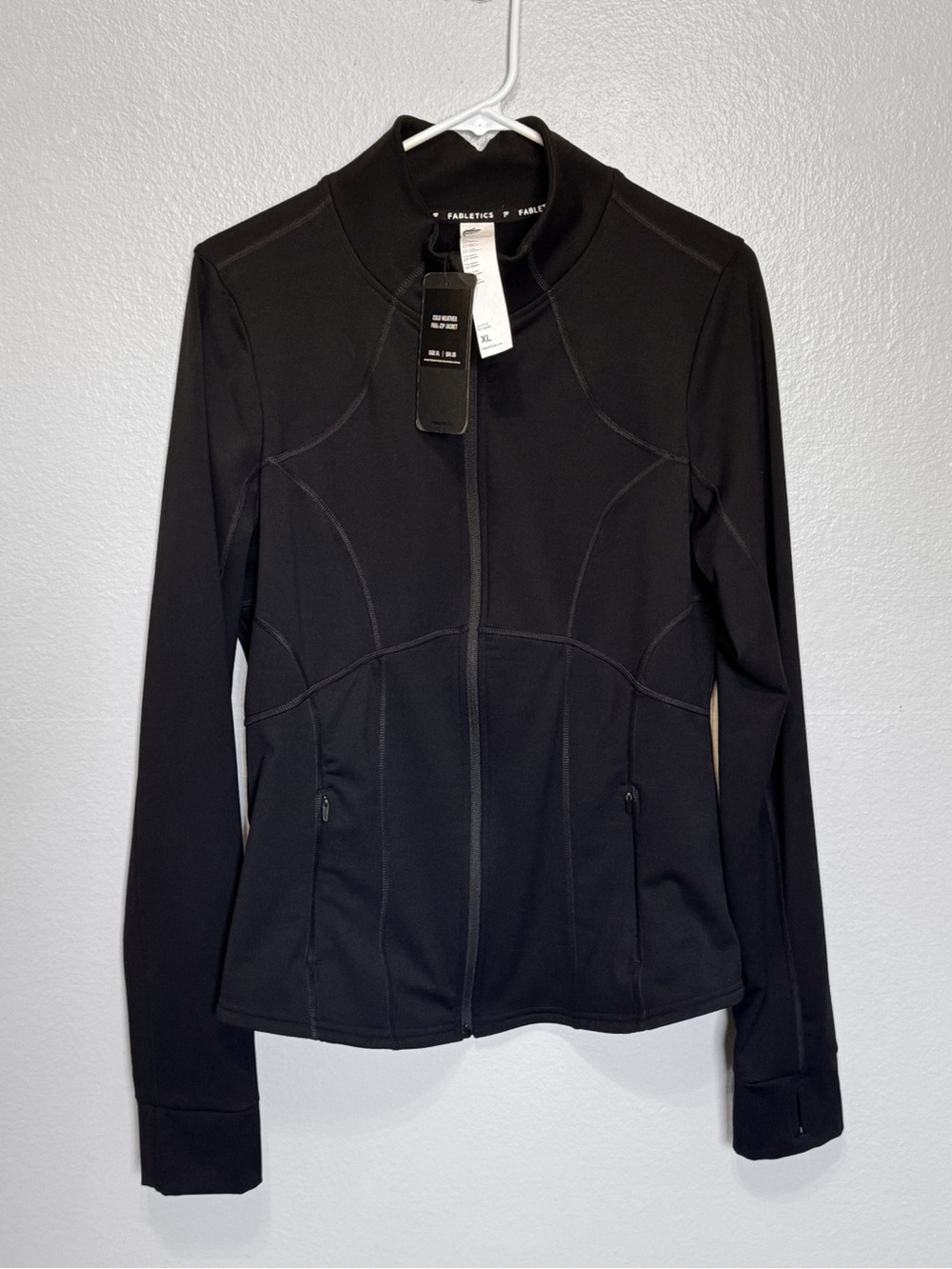 Fabletics Black Cold Weather Full Zip Jacket Size XL NWT